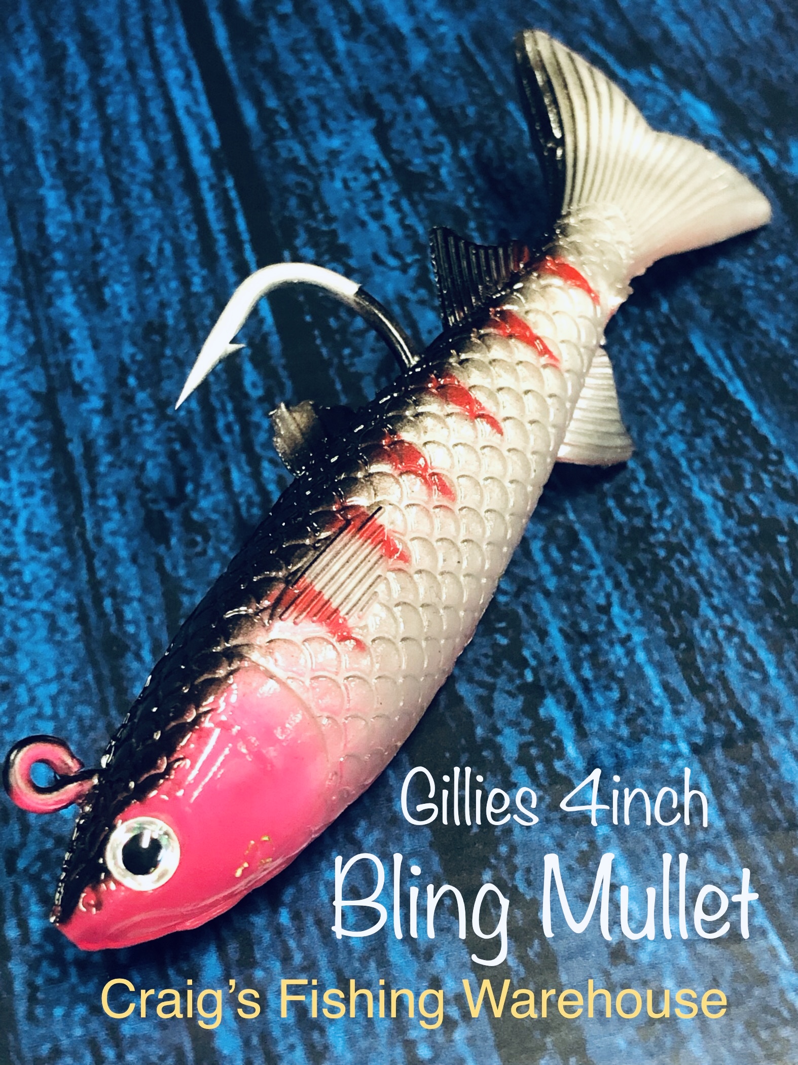 Gillies 4inch Bling Mullet Craigs Fishing Warehouse